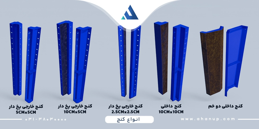 انواع کنج قالب بتن