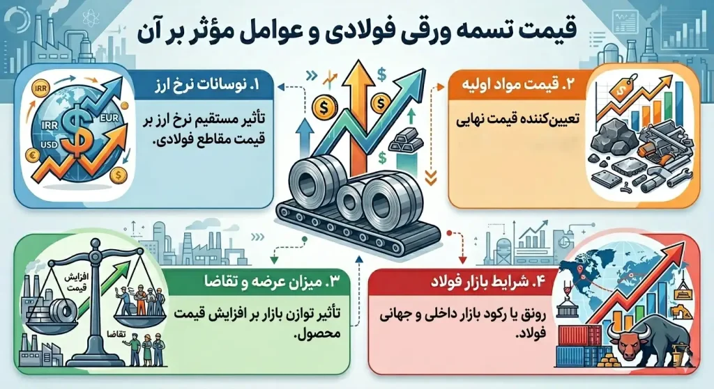 عوامل موثر بر قیمت تسمه ورقی