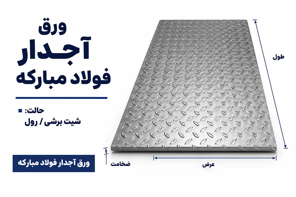 ورق آجدار فولاد مبارکه اصفهان