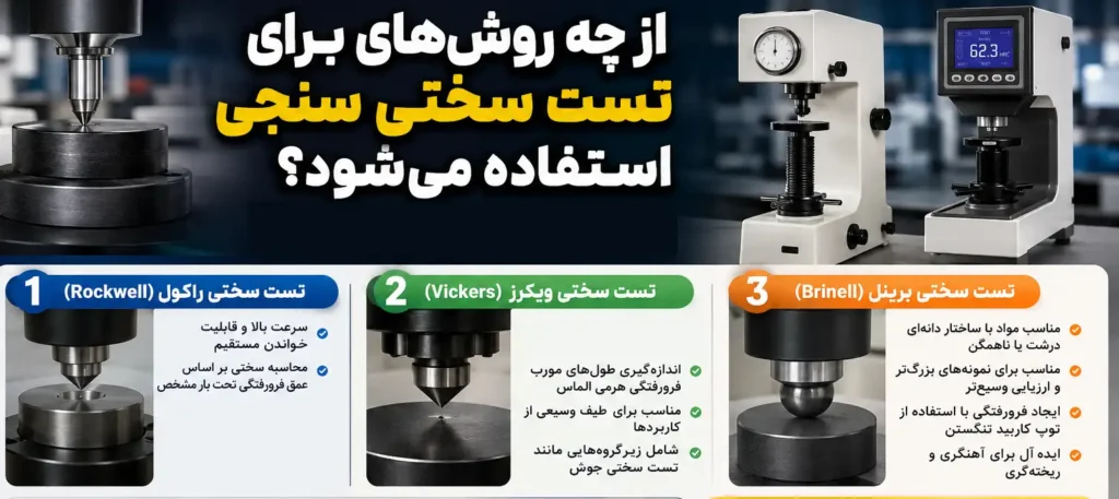 استانداردهای تست سختی سنجی: تضمین کیفیت محصولات صنعتی تست سختی سنجی فولاد