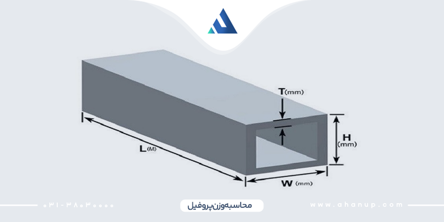 محاسبه وزن پروفیل