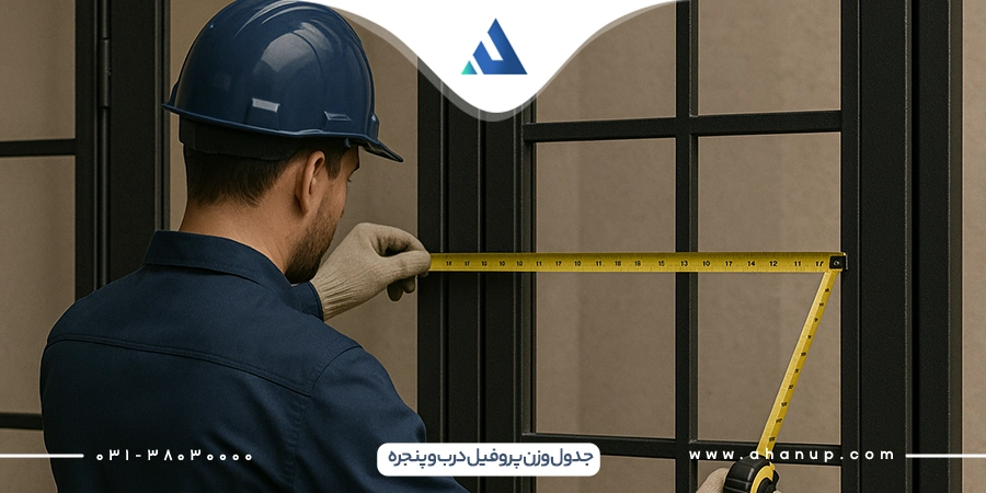 جدول وزن پروفیل درب و پنجره