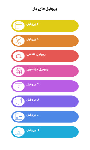 انواع پروفیل های ساختمانی