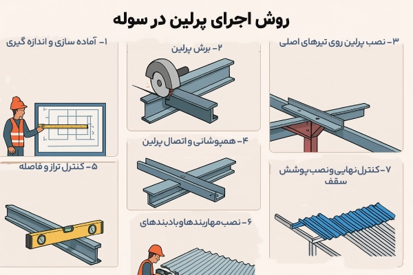 مراحل اجرای پرلین سوله