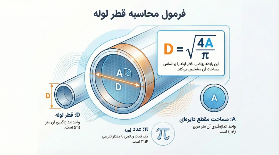 فرمول محاسبه سایز لوله گاز