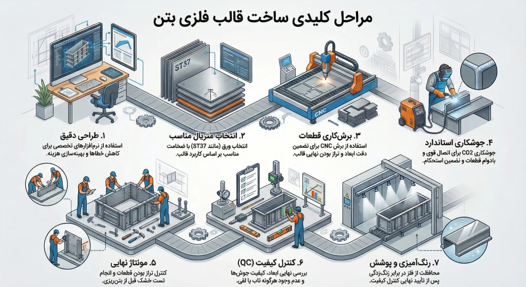 ساخت قالب فلزی بتن
