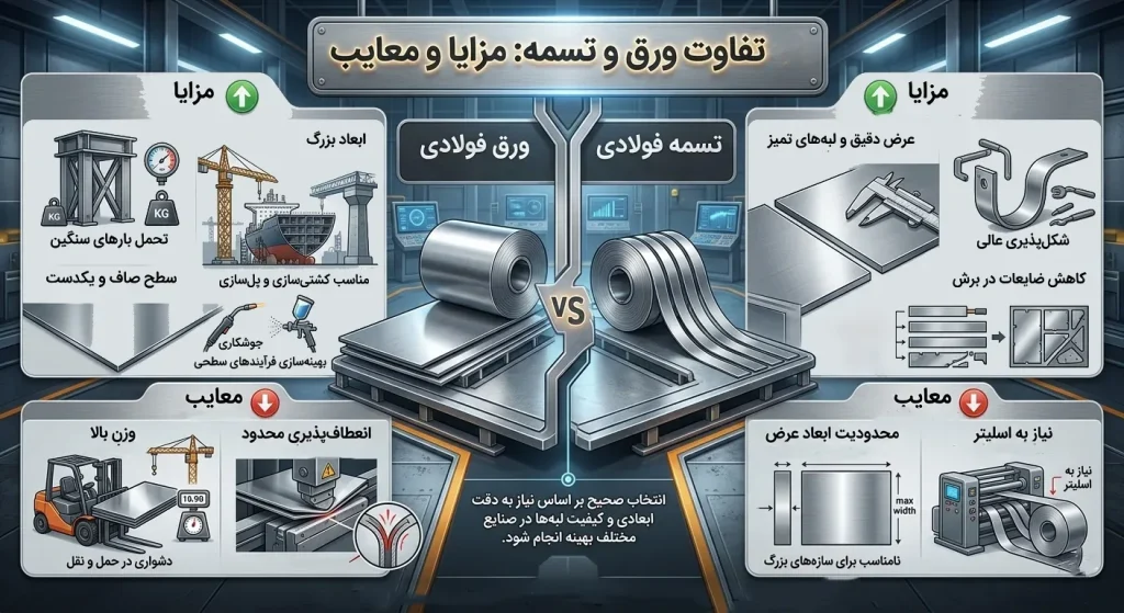 تفاوت ورق و تسمه از جنبه مزایا و معایب