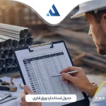 جدول استاندارد ورق فلزی