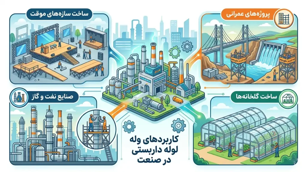 تولید لوله داربستی
