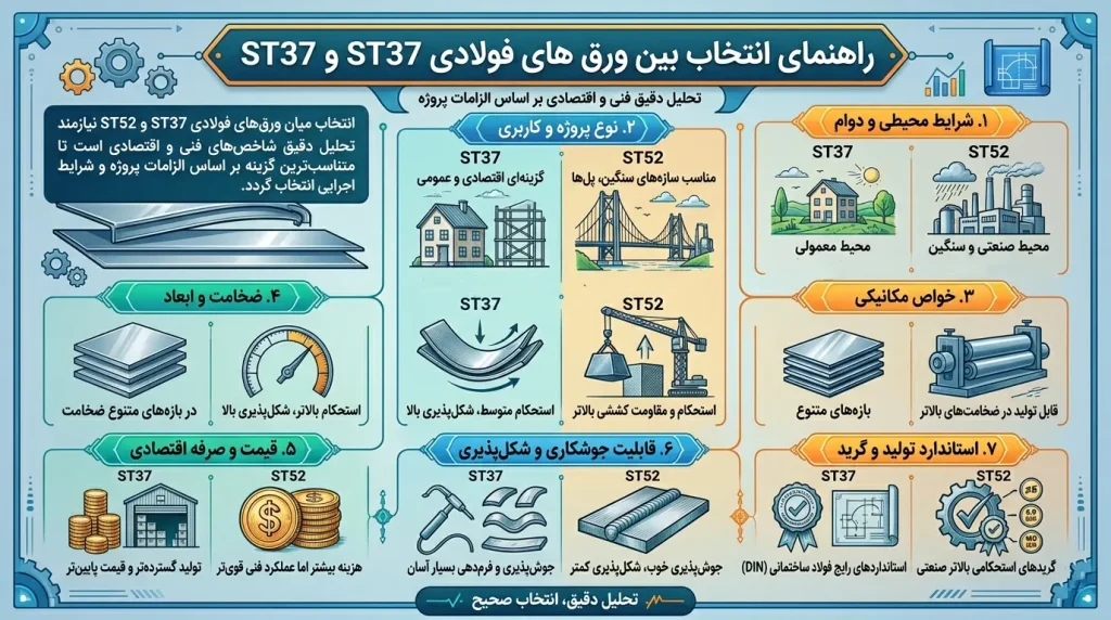 تفاوت ورق st37 با st52
