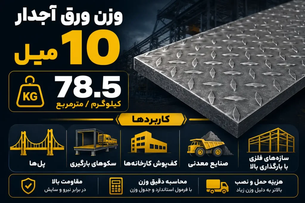وزن ورق آجدار
