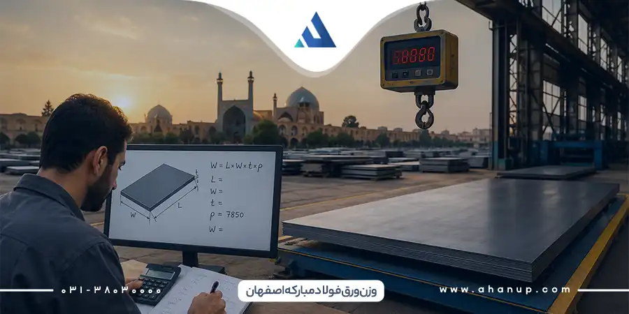 وزن ورق فولاد مبارکه اصفهان؛ جدول وزن همه ضخامت ها وزن ورق فولاد مبارکه اصفهان